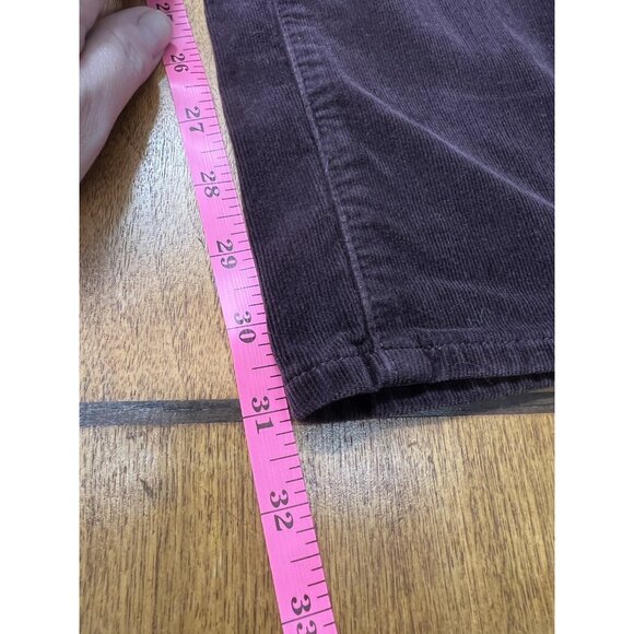AG Adriano Goldschmied Women’s 27 The Stevie Slim Pants Maroon Corduroy Trousers - Picture 9 of 9